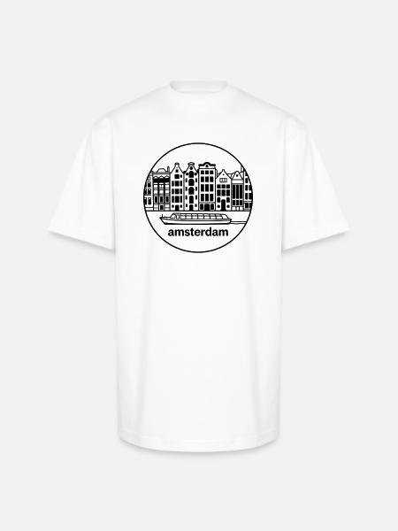 amsterdam - Unisex Oversized Heavyweight T-Shirt - white