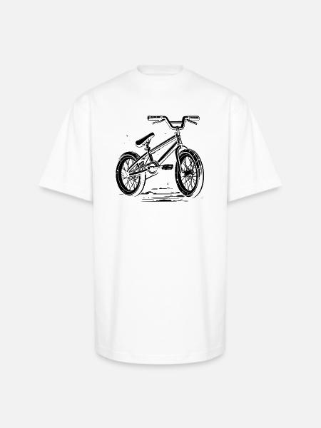 BMX Bike - Unisex Oversized Heavyweight T-Shirt - white