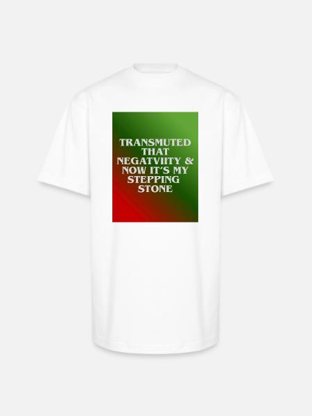 Transmuted Negativity Stepping Stone - Unisex Oversized Heavyweight T-Shirt - white