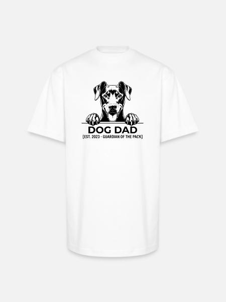 Dog Dad Guardian Tee - Unisex Oversized Heavyweight T-Shirt - white