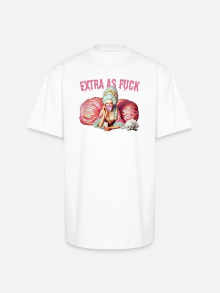 Rococo Bubblegum Queen - Unisex Oversized Heavyweight T-Shirt - white