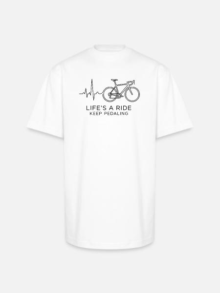 Ride Through Heartbeat - Unisex Oversized Heavyweight T-Shirt - white