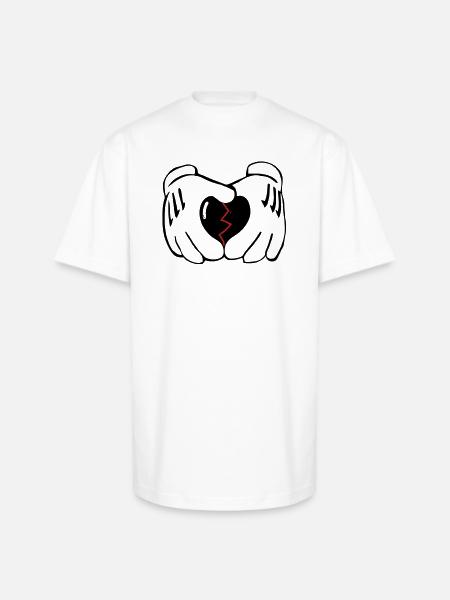 no_glove_love - Unisex Oversized Heavyweight T-Shirt - white