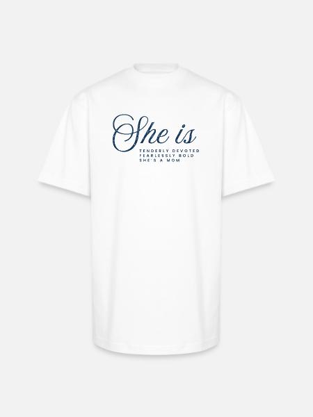The Fearless Mother - Unisex Oversized Heavyweight T-Shirt - white