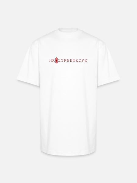 HR Streetwork Urban Glyph - Unisex Oversized Heavyweight T-Shirt - white