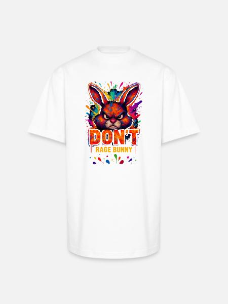 Rage_Bunny - Unisex Oversized Heavyweight T-Shirt - white