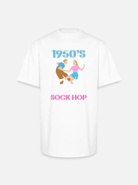 Sock Hop 1950s Dance Party - Unisex Oversized Heavyweight T-Shirt - white