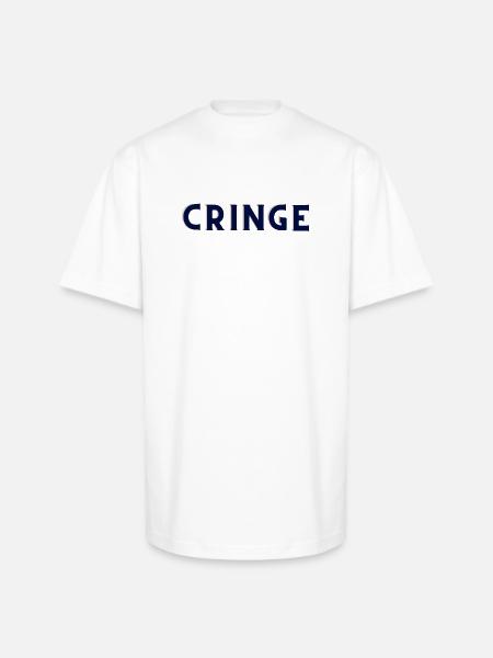 Cringe - Unisex Oversized Heavyweight T-Shirt - white