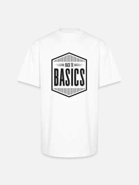 Back to Basics - Unisex Oversized Heavyweight T-Shirt - white