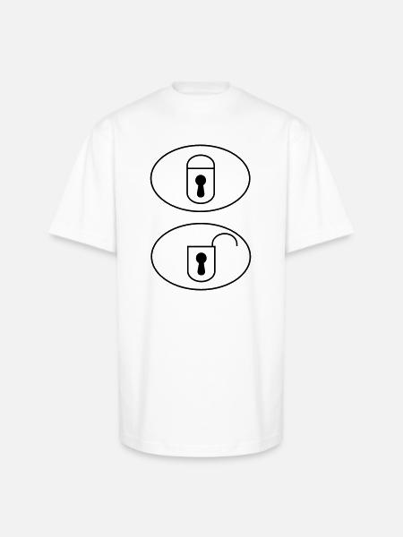 Car Remote Control Buttons - Unisex Oversized Heavyweight T-Shirt - white