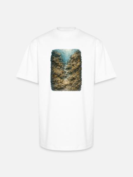 Hidden Ocean Animals - Unisex Oversized Heavyweight T-Shirt - white