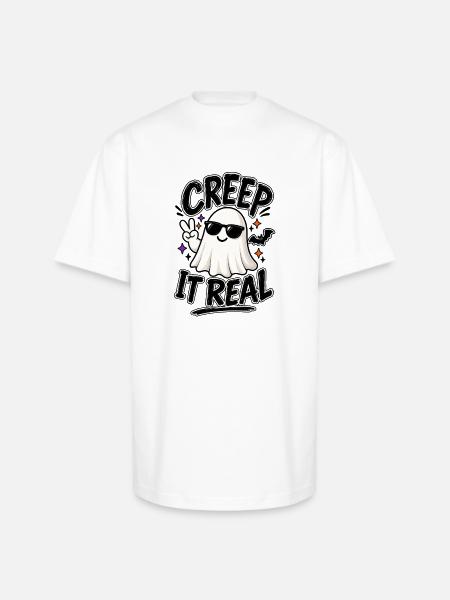Creep It Real - Unisex Oversized Heavyweight T-Shirt - white
