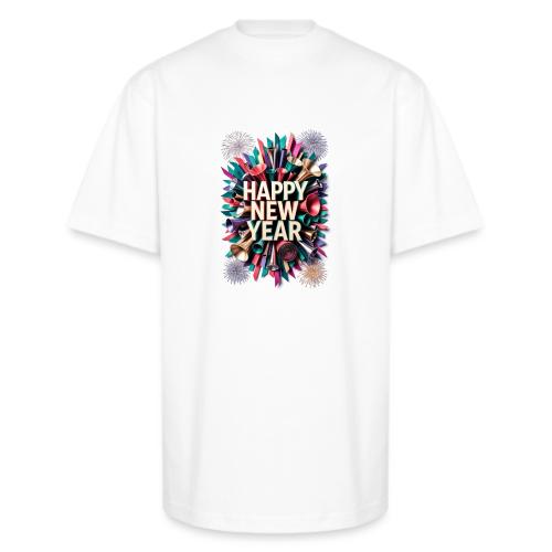 New Year's Party Horn T-Shirt - Unisex Oversized Heavyweight T-Shirt