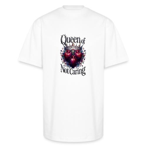 Queen of Not Caring T-Shirt - Unisex Oversized Heavyweight T-Shirt