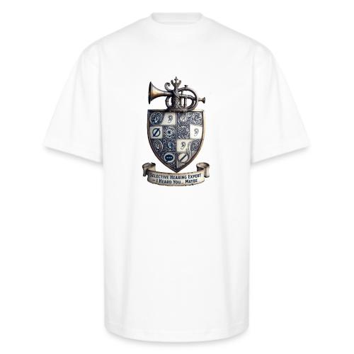 Selective Hearing Expert Crest T Shirt - Unisex Oversized Heavyweight T-Shirt