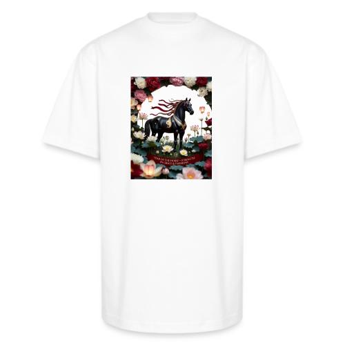 Year of the Horse Harmony T Shirt, Lunar New Year - Unisex Oversized Heavyweight T-Shirt