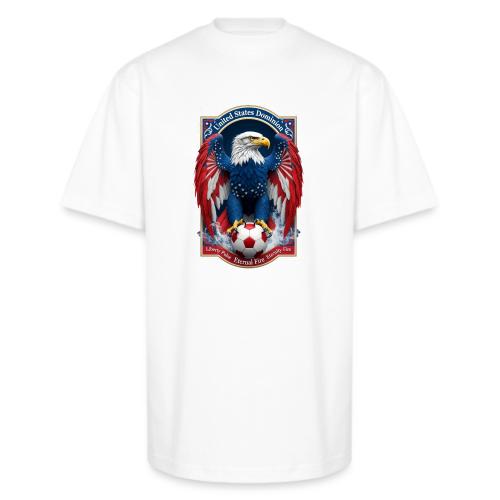 USA Eagle Emblem T Shirt, USA Soccer Pride Gift - Unisex Oversized Heavyweight T-Shirt