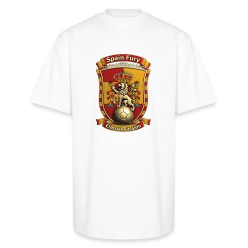 Spain Lion Fury T-Shirt, Spanish Crest Gift - Unisex Oversized Heavyweight T-Shirt