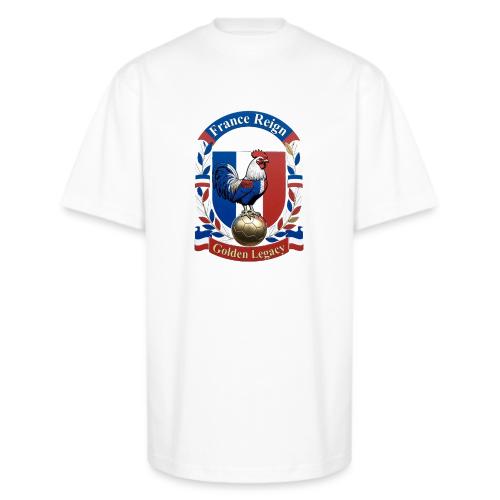 France Rooster Reign T-Shirt, Tricolore Pride Gift - Unisex Oversized Heavyweight T-Shirt