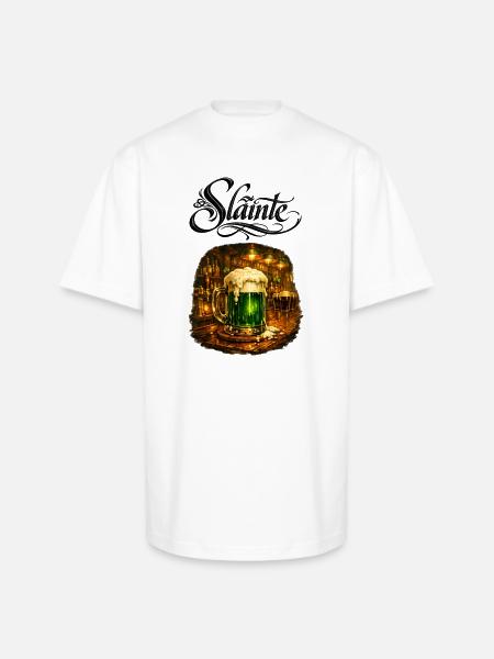 Emerald Draft in Rustic Tavern - Unisex Oversized Heavyweight T-Shirt - white