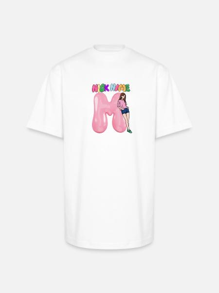Nick Name M - Unisex Oversized Heavyweight T-Shirt - white