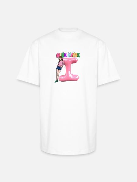 Nick Name I - Unisex Oversized Heavyweight T-Shirt - white