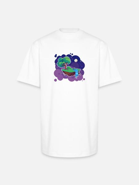 Floating Island - Unisex Oversized Heavyweight T-Shirt - white
