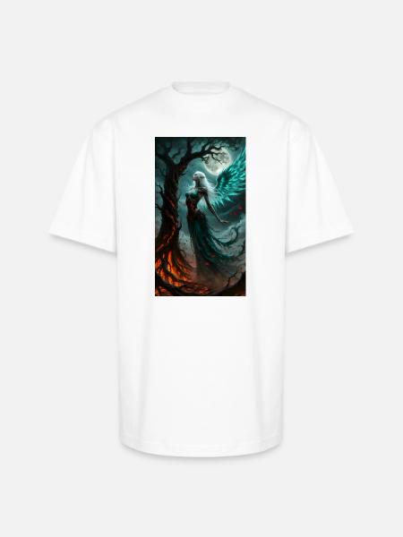 Moonlight Winged Elf - Unisex Oversized Heavyweight T-Shirt - white