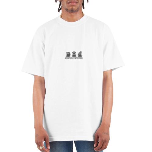 Playful Dog Paw Rock Paper Scissors - Unisex Oversized Heavyweight T-Shirt