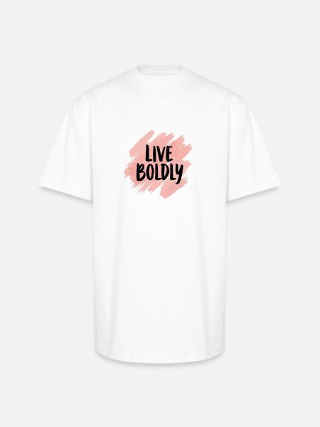 Live Boldly - Unisex Oversized Heavyweight T-Shirt - white