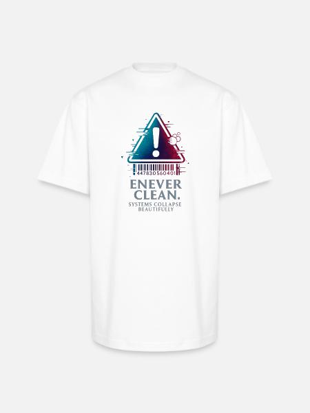 Warning Triangle Gradient - Unisex Oversized Heavyweight T-Shirt - white