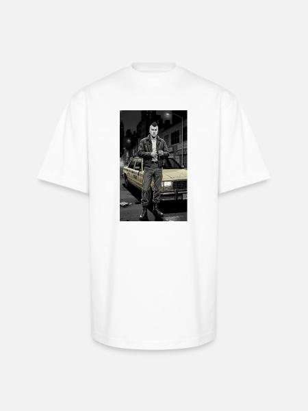 Noir Punk Taxi Driver - Unisex Oversized Heavyweight T-Shirt - white