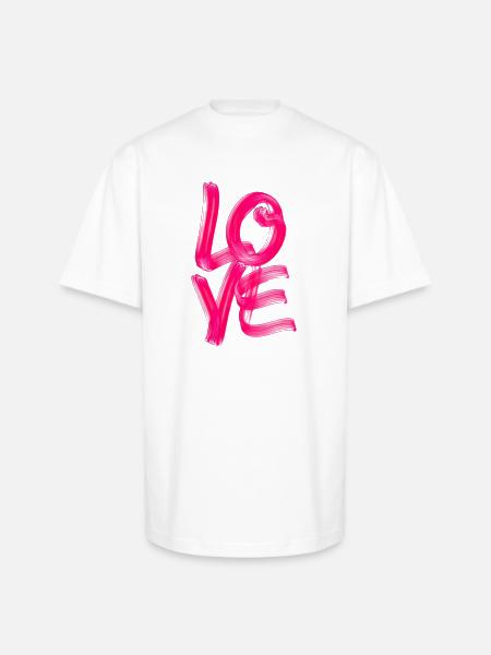 Love - Unisex Oversized Heavyweight T-Shirt - white