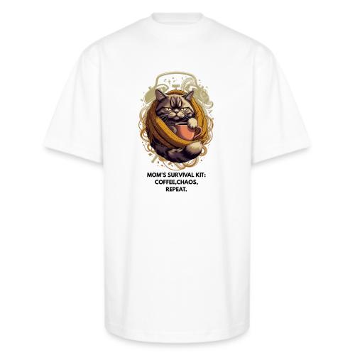 Powered by Sarcasm Cat Tee - Unisex Oversized Heavyweight T-Shirt