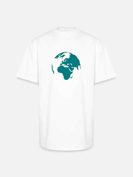 World - Unisex Oversized Heavyweight T-Shirt - white