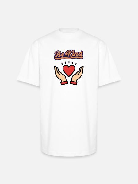 BEKIND - Unisex Oversized Heavyweight T-Shirt - white