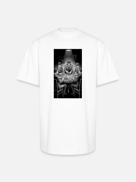 Noir Poker Roundtable - Unisex Oversized Heavyweight T-Shirt - white