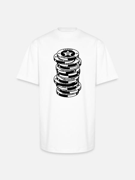 casino - Unisex Oversized Heavyweight T-Shirt - white
