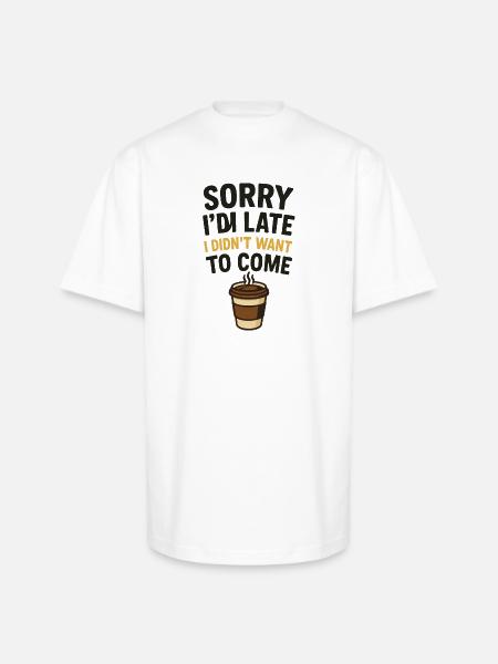 Sorry - Unisex Oversized Heavyweight T-Shirt - white