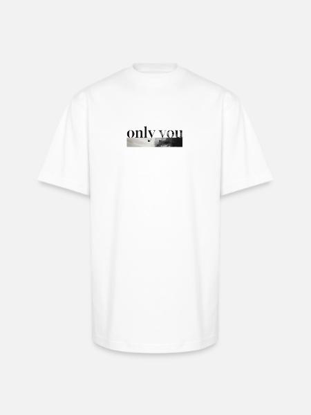 Only You Mono Landscape - Unisex Oversized Heavyweight T-Shirt - white