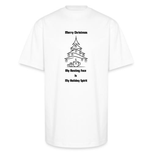 My Resting Face Is My Christmas Spirit T-Shirt - Unisex Oversized Heavyweight T-Shirt