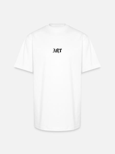 Gothic  Black Typography - Unisex Oversized Heavyweight T-Shirt - white