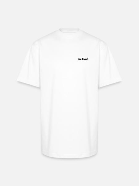 Be kind embroidered - Unisex Oversized Heavyweight T-Shirt - white
