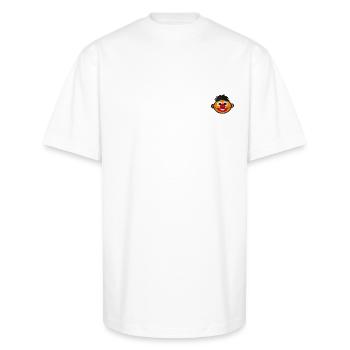 Sesame Street Embroidered Ernie - Unisex Oversized Heavyweight T-Shirt - white - Front - James (184cm)