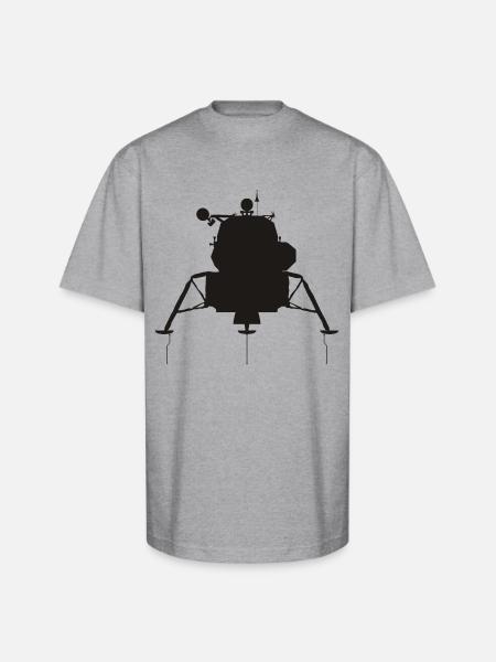 Lunar Module - Unisex Oversized Heavyweight T-Shirt - heather gray