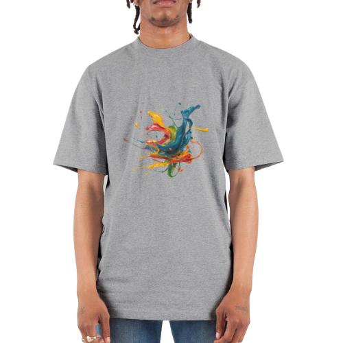 Chromatic Flow - Unisex Oversized Heavyweight T-Shirt
