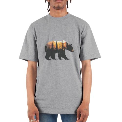 Bear: Sunset Guardian - Unisex Oversized Heavyweight T-Shirt