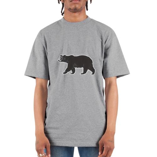 Midnight Black Bear - Unisex Oversized Heavyweight T-Shirt