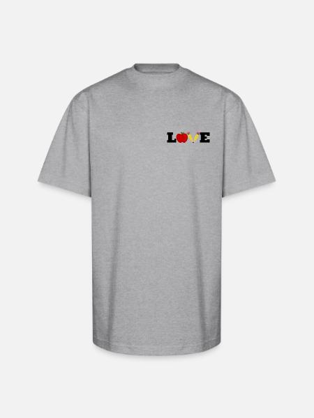 LOVE - School - Unisex Oversized Heavyweight T-Shirt - heather gray