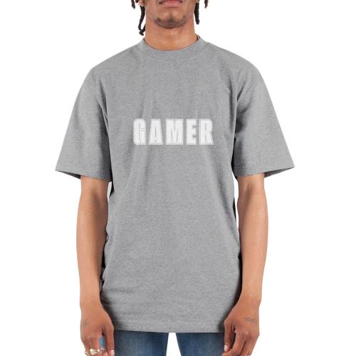 Gamer Collegiate White Text Design - Unisex Oversized Heavyweight T-Shirt